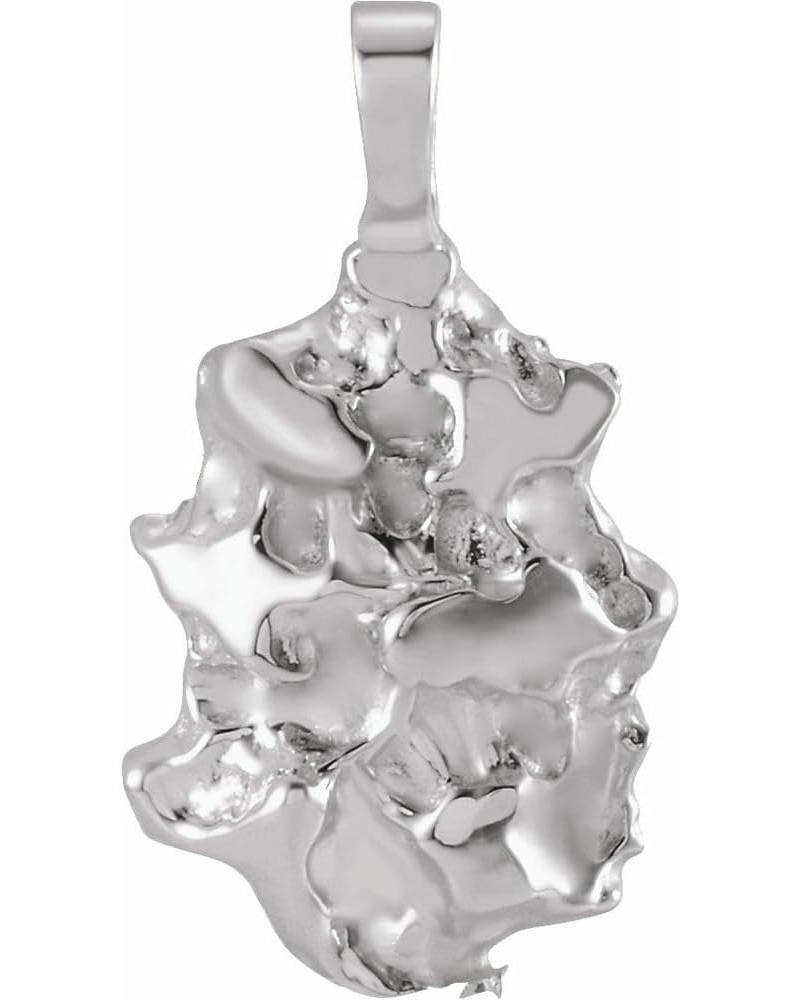 Nugget Charm Pendant (18mm x 9mm) 18x9mm - 14k White Gold $63.64 Pendants