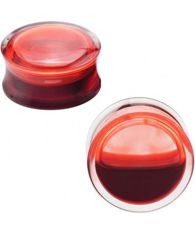 Red Liquid Blood Ear Plugs Acrylic Saddle Stretching Tunnels Expander Gauge 0g to 1 inch blood, 5/8"(16mm) $8.69 Body Jewelry