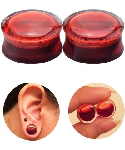 Red Liquid Blood Ear Plugs Acrylic Saddle Stretching Tunnels Expander Gauge 0g to 1 inch blood, 5/8"(16mm) $8.69 Body Jewelry