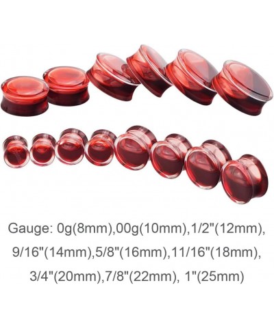 Red Liquid Blood Ear Plugs Acrylic Saddle Stretching Tunnels Expander Gauge 0g to 1 inch blood, 5/8"(16mm) $8.69 Body Jewelry