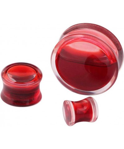 Red Liquid Blood Ear Plugs Acrylic Saddle Stretching Tunnels Expander Gauge 0g to 1 inch blood, 5/8"(16mm) $8.69 Body Jewelry