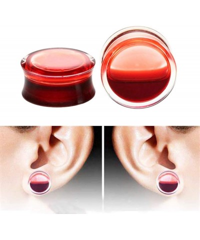 Red Liquid Blood Ear Plugs Acrylic Saddle Stretching Tunnels Expander Gauge 0g to 1 inch blood, 5/8"(16mm) $8.69 Body Jewelry