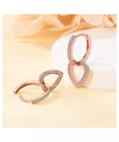 925 Sterling Silver Hoop Earrings Colorful Cubic Zirconia Jewelry Drop Earrings for Women Teen Girls Set Earring Gifts for He...