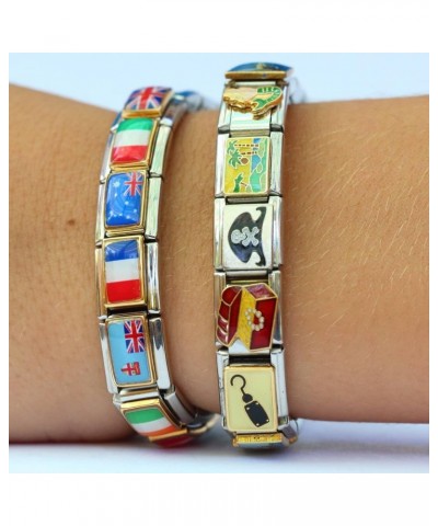 New Charms Diabetic Insulin Dependent Medical Alert Italian Charm on Black Superlink Bracelet Jewelry Link $8.18 Bracelets