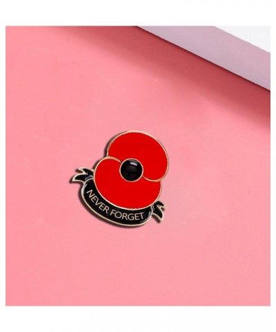 Red Poppy Flower Brooch Pins Memorial Day Gifts Veterans Day Remembrance Day Gift Badges Pins for Women Girls Remembrance Day...