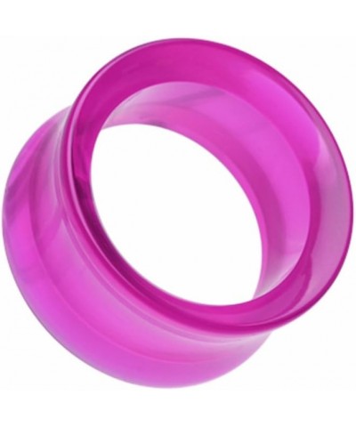 Basic Acrylic Double Flared Ear Gauge WildKlass Tunnel Plug (Sold as Pairs) 00 GA (10mm) Purple $9.68 Body Jewelry