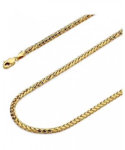 14K Hollow Gold Round Wheat Chains (Select Options) 22 Inches Yellow Gold $368.50 Necklaces