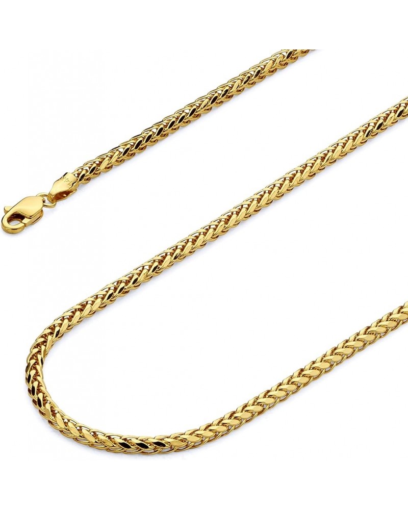 14K Hollow Gold Round Wheat Chains (Select Options) 22 Inches Yellow Gold $368.50 Necklaces