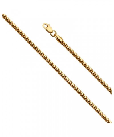 14K Hollow Gold Round Wheat Chains (Select Options) 22 Inches Yellow Gold $368.50 Necklaces