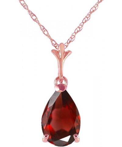 14k Yellow, White, Rose Gold Pear-shaped Garnet Drop Pendant Necklace Rose Gold 24.0 Inches $84.16 Necklaces