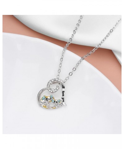 Plikin Mom Son necklace 925 Sterling Silver Heart Mother Daughter Necklace Women Necklace 3 $10.59 Necklaces