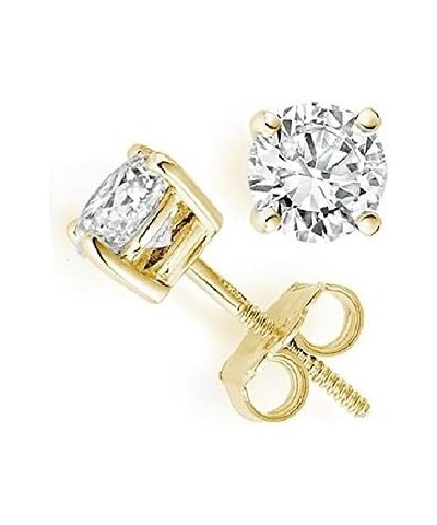 Round Diamond stud (IGI Certified 0.70 ct & up) Plus Quality ScrewBack 14K from 0.04ct - 2.00ct Yellow Gold 0.08 carats $30.7...