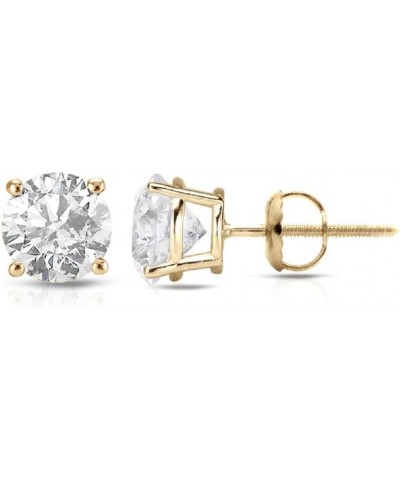 Round Diamond stud (IGI Certified 0.70 ct & up) Plus Quality ScrewBack 14K from 0.04ct - 2.00ct Yellow Gold 0.08 carats $30.7...