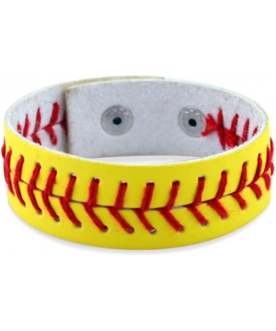 Softball Baseball Basketball Jewelry | Authentic Leather Ball Bracelet Softball $9.17 Bracelets