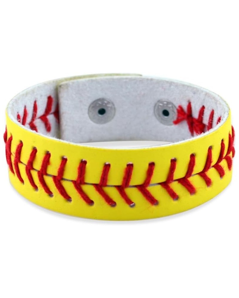 Softball Baseball Basketball Jewelry | Authentic Leather Ball Bracelet Softball $9.17 Bracelets