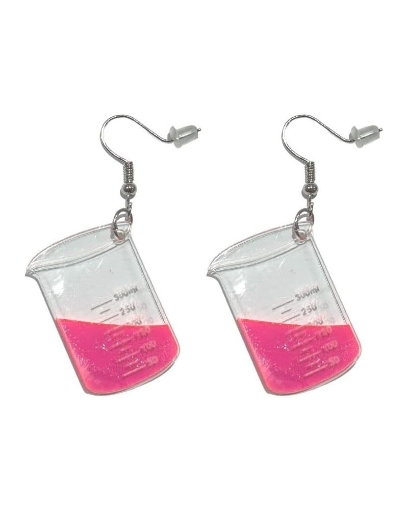 Lovely Bottle Dangle Earrings Acrylic Lightweight Transparent Measuring Cup Potion Bottle Funny Earrings for Women Girls Scie...