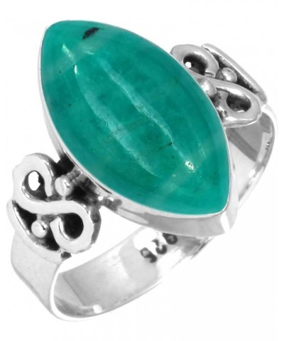 925 Sterling Silver Handmade Ring for Women 8x16 Marquoise Gemstone Statement Jewelry for Gift (99094_R) Amazonite $16.33 Rings