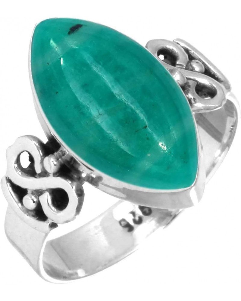 925 Sterling Silver Handmade Ring for Women 8x16 Marquoise Gemstone Statement Jewelry for Gift (99094_R) Amazonite $16.33 Rings