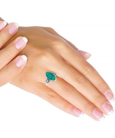 925 Sterling Silver Handmade Ring for Women 8x16 Marquoise Gemstone Statement Jewelry for Gift (99094_R) Amazonite $16.33 Rings