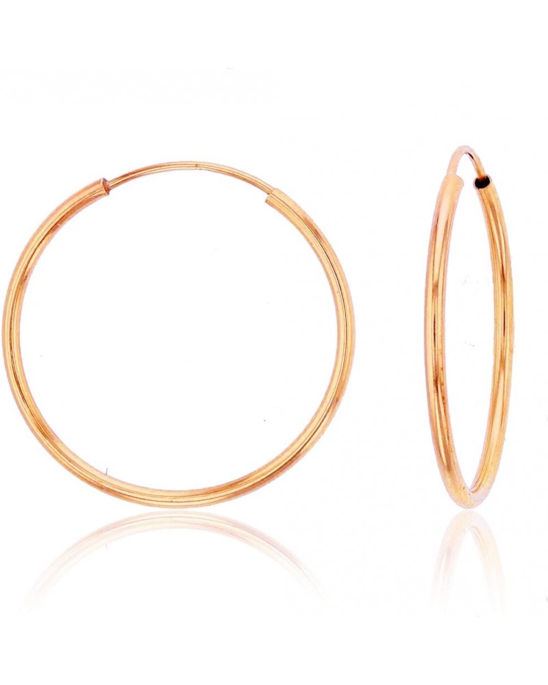 Solid 14K Yellow or White or Rose Gold 1mm Tube Cartilage Endless Flex Hoop Earrings | Huggies Hoops for Women Teens & Girls ...