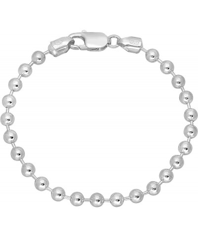 1mm-5mm Solid .925 Sterling Silver Ball Military Chain Necklace or Bracelet 7.0 Inches 5mm Bracelet $30.60 Necklaces