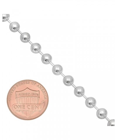 1mm-5mm Solid .925 Sterling Silver Ball Military Chain Necklace or Bracelet 7.0 Inches 5mm Bracelet $30.60 Necklaces