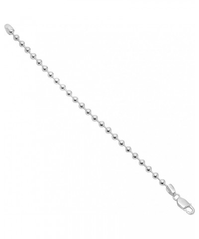 1mm-5mm Solid .925 Sterling Silver Ball Military Chain Necklace or Bracelet 7.0 Inches 5mm Bracelet $30.60 Necklaces