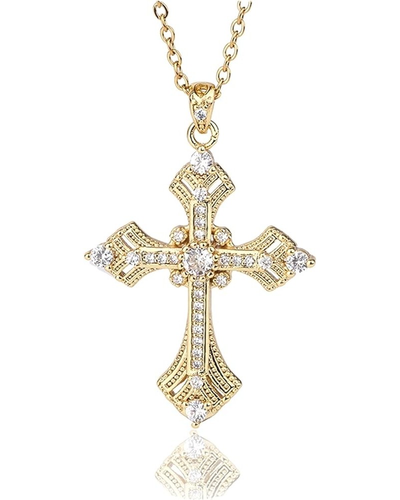 Diamond Cross Pendant Long Necklace for Women Jewelry 17 $7.79 Necklaces