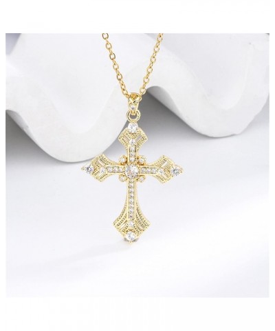 Diamond Cross Pendant Long Necklace for Women Jewelry 17 $7.79 Necklaces