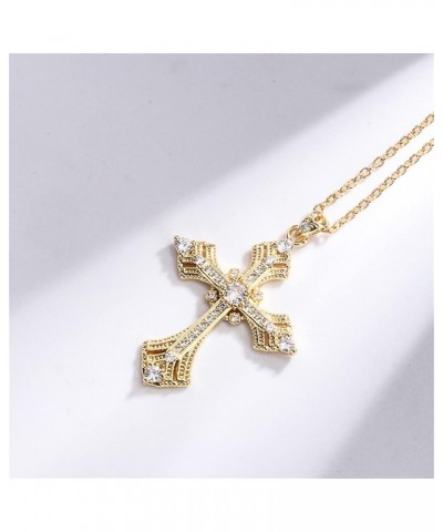 Diamond Cross Pendant Long Necklace for Women Jewelry 17 $7.79 Necklaces