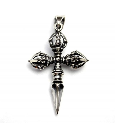 COSUMOSU Tibetan Buddhist Vajra Dorje Cross Amulet 925 sterling silver Pendant for Men Double Dorje Cross (box) $14.43 Pendants