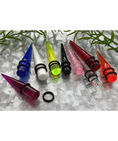 PAIR of Acrylic Expansion Tapers Ear Expander Plugs Gauges 14g thru 1" available! Black - 12g (2mm) $10.41 Body Jewelry