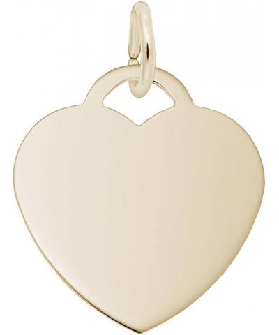 Classic Medium Heart Charm (Choose Metal) by Rembrandt 10K Yellow Gold $16.45 Bracelets