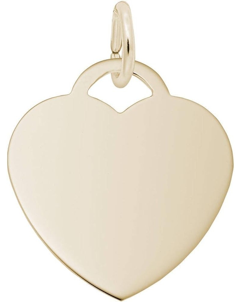 Classic Medium Heart Charm (Choose Metal) by Rembrandt 10K Yellow Gold $16.45 Bracelets