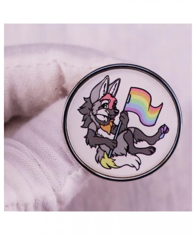 Wolf with the Rainbow Flag Enamel Pin Wrap Clothes Lapel Brooch Fine Badge Fashion Jewelry Friend Gift for Clothing Bags Jack...