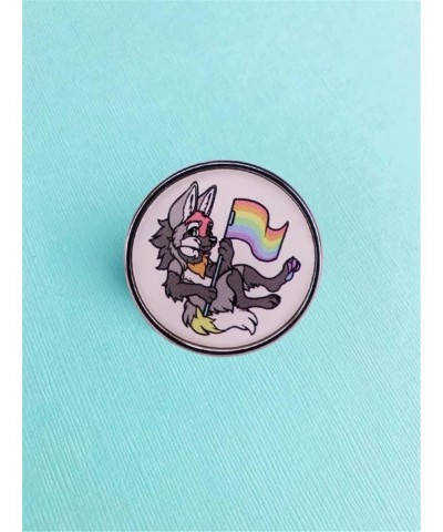 Wolf with the Rainbow Flag Enamel Pin Wrap Clothes Lapel Brooch Fine Badge Fashion Jewelry Friend Gift for Clothing Bags Jack...