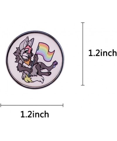 Wolf with the Rainbow Flag Enamel Pin Wrap Clothes Lapel Brooch Fine Badge Fashion Jewelry Friend Gift for Clothing Bags Jack...