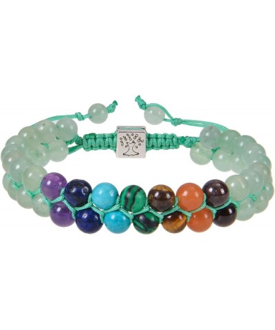 Malachite Double-layer Braided Bracelet Double-row Colorful Stone Bracelet Tree Of Life Jewelry malachite bracelet $13.10 Bra...