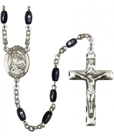 St. Raphael The Archangel Silver-Plated Rosary - Every Birth Month Color and More Black Onyx, 8x5mm Beads $48.63 Necklaces