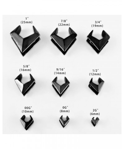 2PCS Ear Gauges Cool Rhombus Saddle Ear Plugs Body Piercing Tunnels 316 Stainless Steel Hypoallergenic Earrings Plugs for Ear...