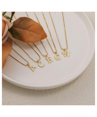 Gold Initial Necklaces for Women, Gold Plated Letter Necklace for Girls, Dainty A-Z Pendant Choker Necklace W-Gold $8.09 Neck...