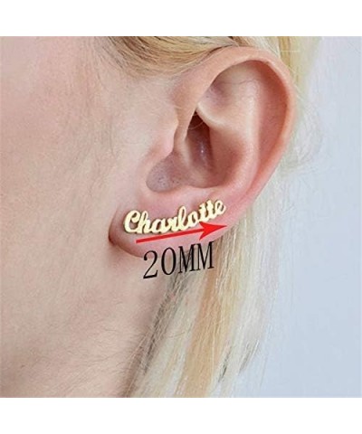 Pretty Personalized Name Earrings, Gold Plated Customized Stud Earrings for Womens Girls Mary $10.84 Earrings