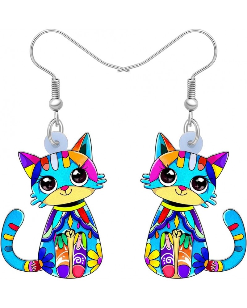 Acrylic Drop Dangle Cat Earrings Pets Novelty Funny Gift For Girl Kids Women By The Sky $6.59 Earrings