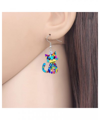 Acrylic Drop Dangle Cat Earrings Pets Novelty Funny Gift For Girl Kids Women By The Sky $6.59 Earrings