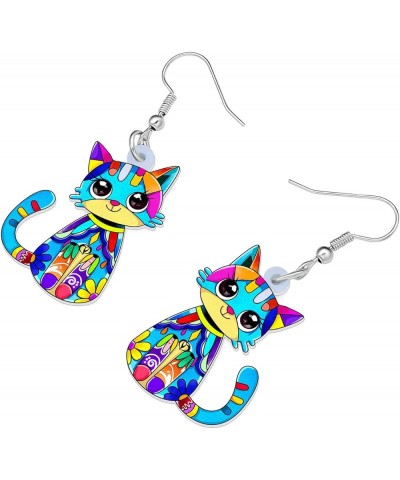 Acrylic Drop Dangle Cat Earrings Pets Novelty Funny Gift For Girl Kids Women By The Sky $6.59 Earrings