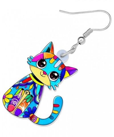 Acrylic Drop Dangle Cat Earrings Pets Novelty Funny Gift For Girl Kids Women By The Sky $6.59 Earrings