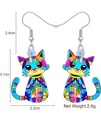 Acrylic Drop Dangle Cat Earrings Pets Novelty Funny Gift For Girl Kids Women By The Sky $6.59 Earrings