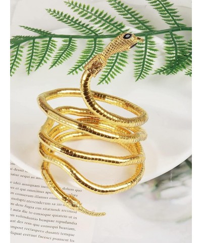 Snake Necklace Bendable Snake Bracelet Snake Shape Collar Necklace Serpent Snake Jewelry for Women Girls B:Gold $7.55 Necklaces