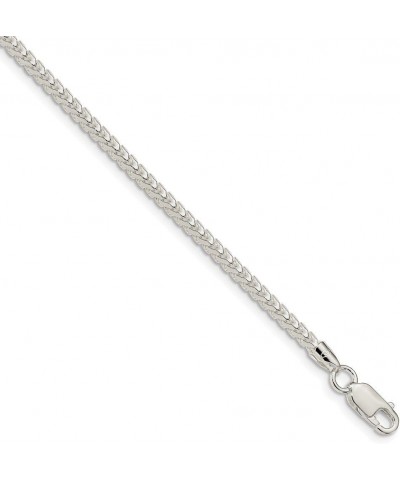 Solid 925 Sterling Silver 3.4mm Diamond-Cut Square Franco Necklace Chain - with Secure Lobster Lock Clasp 7.0 Inches $41.60 N...