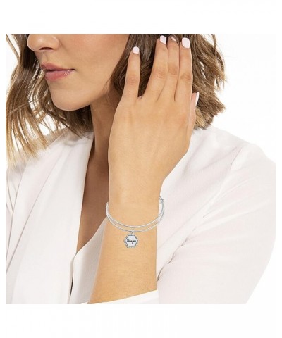 925 Sterling Silver Expandable Wire Multi-Charm Bangle Bracelet for Women I Love You $16.28 Bracelets